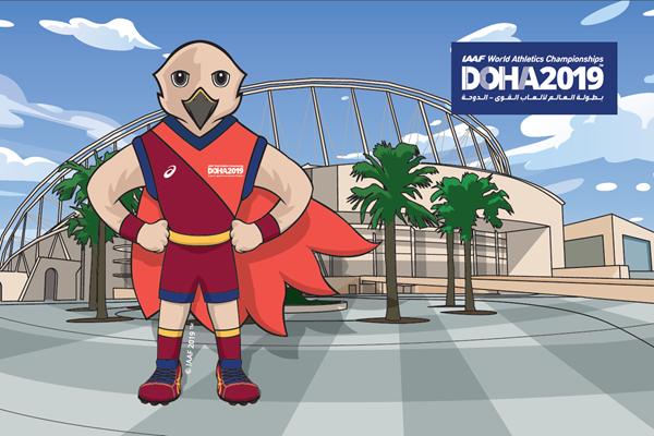 Falah, official mascot of the IAAF World Athletics Championships Doha 2019 (LOC)