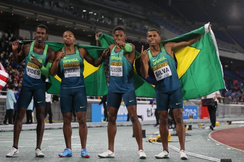 Brazil men 4x100m World Relays - Roger Sedres.jpg
