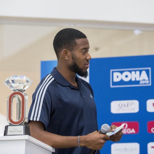 Britain's Nethaneel Mitchell-Blake presides over the press conference.jpg