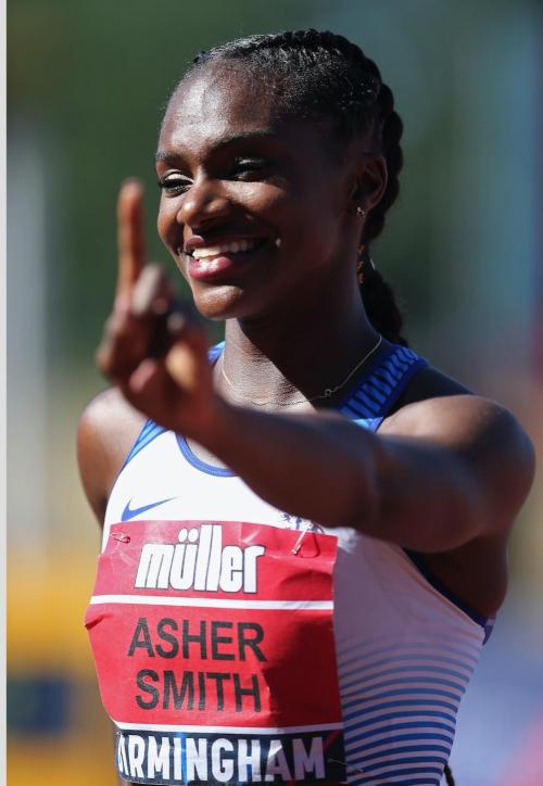 Dina Asher Smith, for 100m title 2018.jpg