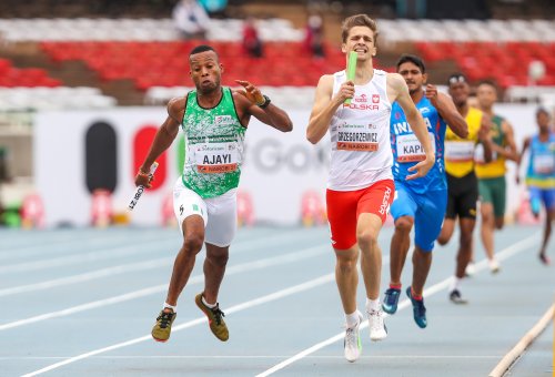 Nigeria wins the mixed 4x400m photo credit Roger Sedres for World Athletics.jpg