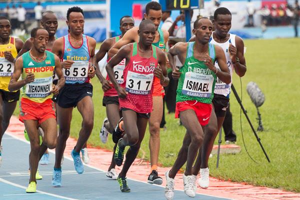 The men's 10,000m final at the 2018 African Championships in Asaba (Bob Ramsak)