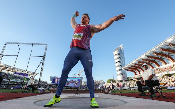 Oregon 22 World Athletics Champs, Day 3, Ryan Crouser, Men’s Shot Put, gold medalist, Mixed Zone Interview