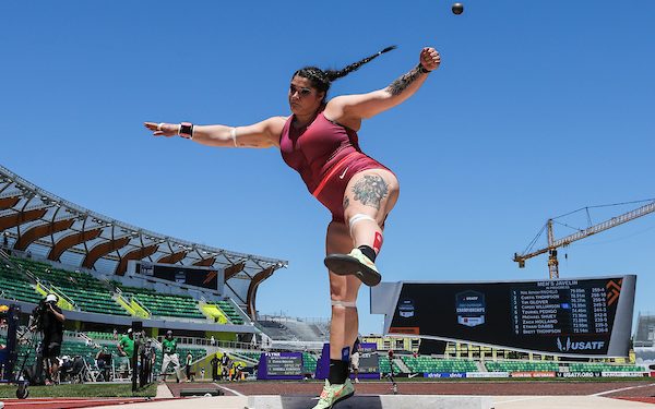 2022 USATF Outdoor Champs: Chase Ealey lets the orb rip! A world leader for Chase at 20.50 meters in the shot put!