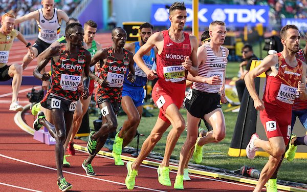 Oregon 22 World Athletics Champs, Day 4, Soufiane El Bakkali, Men’s steeplechase gold medalist, Mixed Zone Interview