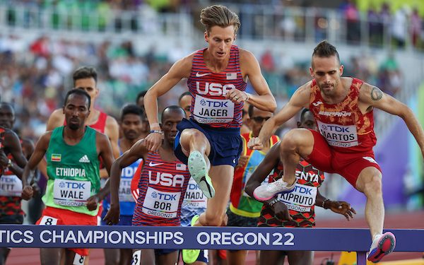 Oregon 22 World Athletics Champs, Day Four : Evan Jager finishes sixth in a tactical steeplechase