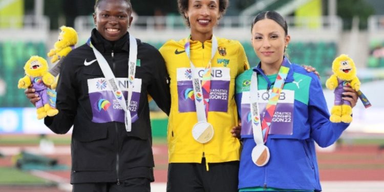 Oregon 22 World Athletics Champs, Day Ten, The Women’s Long Jump, Malaika Mihambo soars!