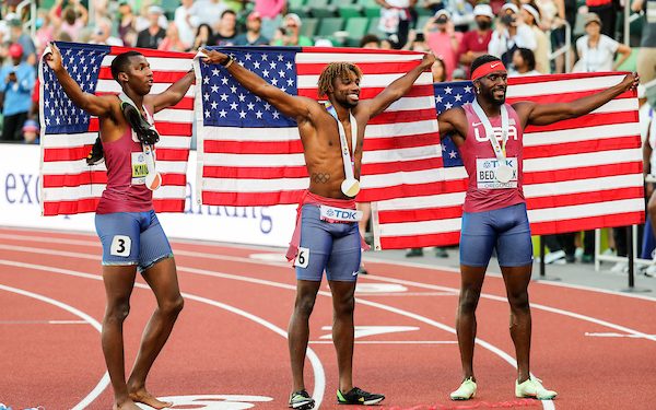 Oregon 22 World Athletics Champs, Day Seven: Furlong Fury: Jamaican Women & USA Men put on a Show!