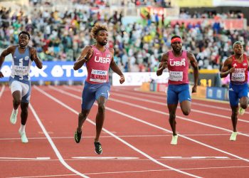 Noah Lyles SHATTERS 200m American record to repeat as World champ in USA podium sweep | NBC Sports