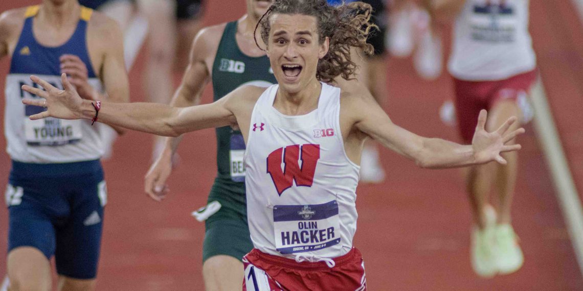 2022 NCAA Flashback (UW Badger Special): Olin Hacker takes the 5,000 meters!