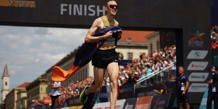2022 Munich Diary, Day One: Men’s Marathon all happened in last 100 meters! Richard Ringer won the marathon with a last hundred meter sprint! 