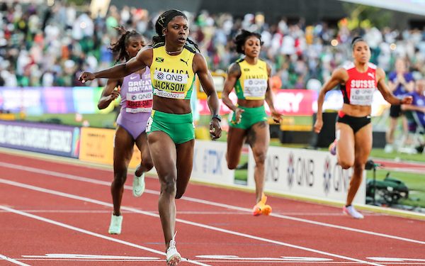 Oregon 22 World Athletics Champs, Shericka Jackson runs new championship record to win Gold over 200m at worlds, makes case for being the greatest all-round sprinter in history