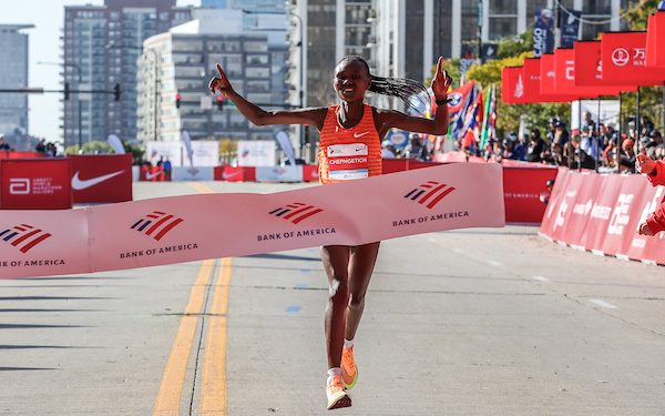 CHEPNGETICH NEARLY BREAKS WORLD RECORD AT CHICAGO MARATHON