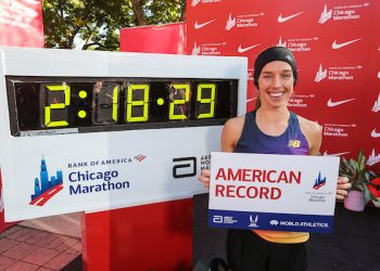 CHEPNGETICH NEARLY BREAKS WORLD RECORD AT CHICAGO MARATHON