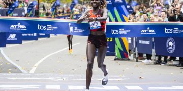 Sharon Lokedi of Kenya could hardly believe her eyes and ears as she crossed the finish line to win the 2022 TCS New York City Marathon!