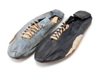 Nike Co-Founder Bill Bowerman 1960s Pre-Nike Handmade Black and Blue Track Spikes (made for Clayton Steinke)
