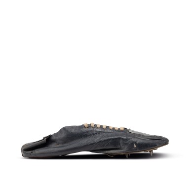 View 5. Thumbnail of Lot 13. Nike Co-Founder Bill Bowerman 1960s Pre-Nike Handmade Black and Blue Track Spikes.