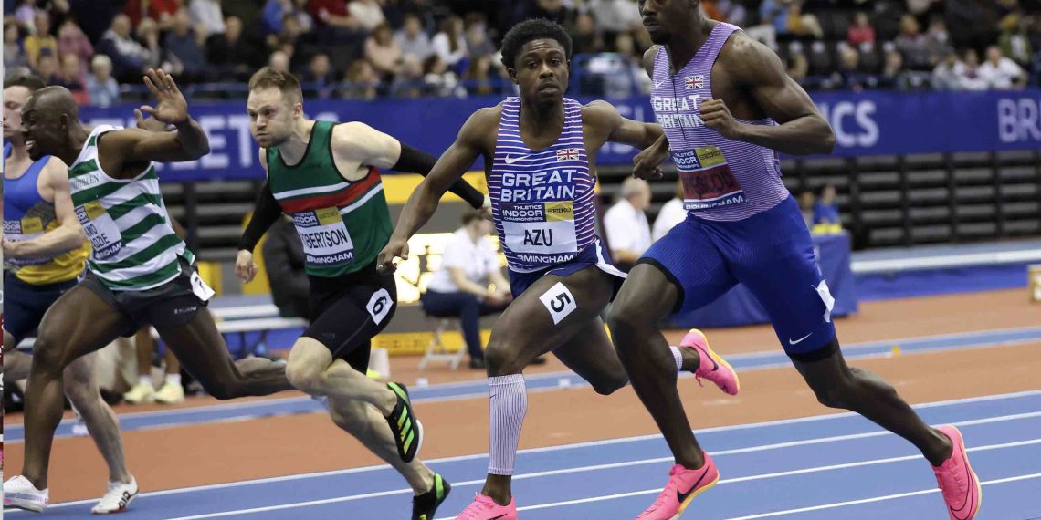 The Men’s 60 meters at the 2023 British Athletics Trials…
