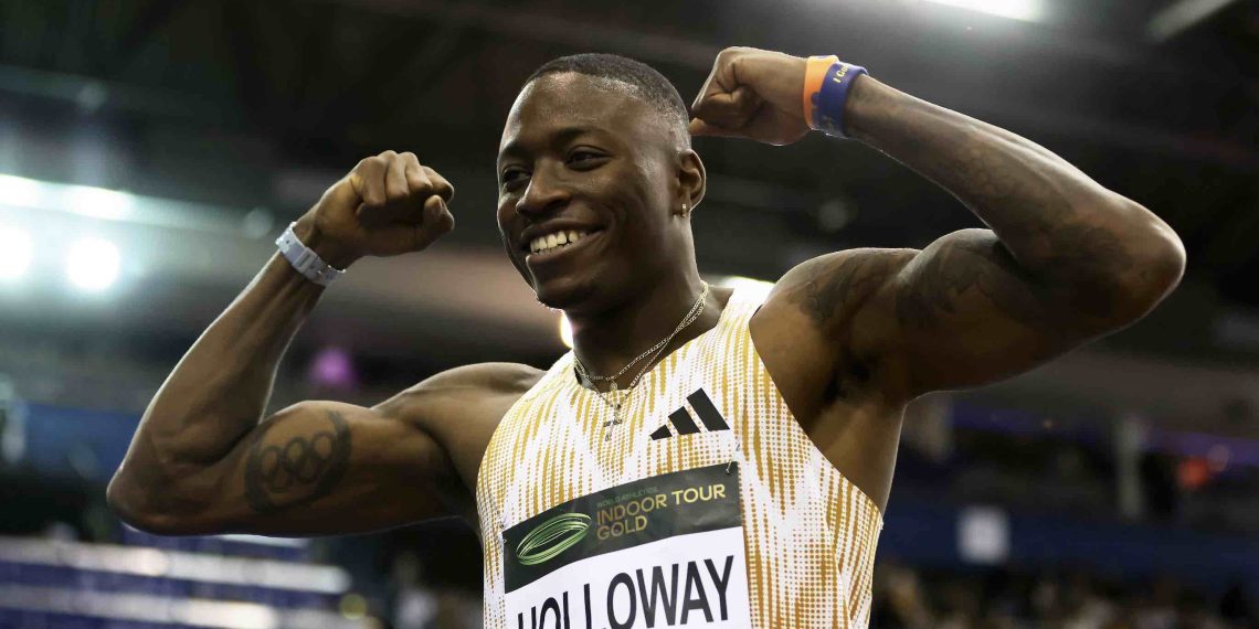 Grant Holloway has never been beaten over the 60 meter hurdles, that’s just a fact….