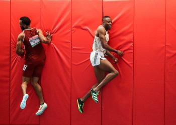 Grant Holloway takes indoor wins 60 & 61 at the 2023 New Balance Indoor GP with 7.38 WL!