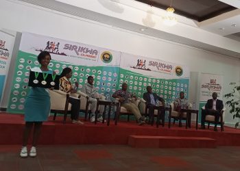 Faith Kipyegon and Waithaka Mburu speak at the Sirikwa Classic Press Conference