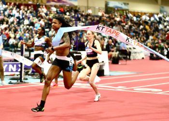 Aleia Hobbs sets AR at 60 meters, Sam Prakel doubles at 1,500m/3,000m, Joe Kovacs gets first indoor title, on Day 3 of the 2023 USATF Indoor Champs!