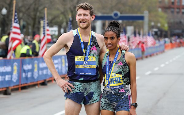 BEADLESCOMB, ABEBE WIN B.A.A. 5-K IN SPRINT FINISHES (April 15)