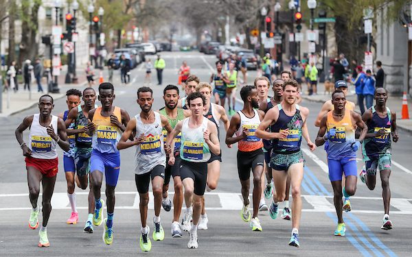 BEADLESCOMB, ABEBE WIN B.A.A. 5-K IN SPRINT FINISHES (April 15)
