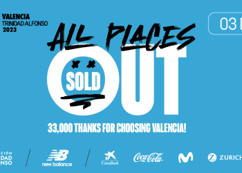 Valencia Marathon sells out its 33,000 race bibs and sets a new record for registrations.