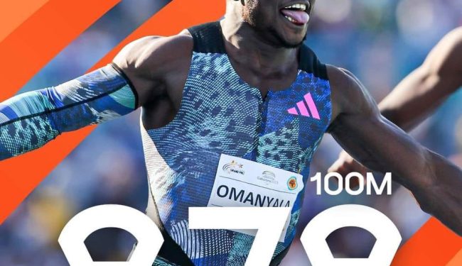 It is not a world leading time, yet again, for Ferdinand Omanyala after running 9.78 at the Botswana Golden Grand Prix CTG