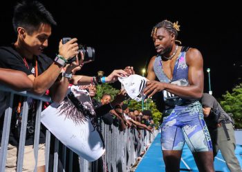 Noah Lyles has a long way to reach Bolt’s heights but is on the right trajectory. 