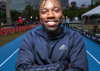Noah Lyles has a long way to reach Bolt’s heights but is on the right trajectory. 