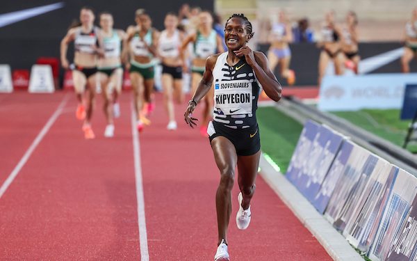 Faith Kipyegon breaks third world record in less than two months at Monaco Diamond League