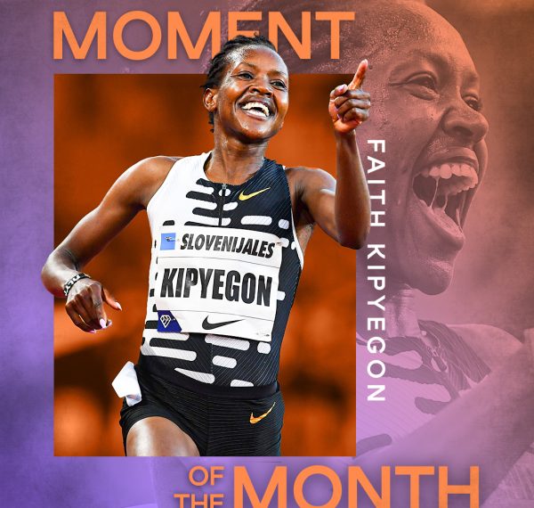 Faith Kipyegon is the World Athletics and SJAK moment and athlete of the month, respectively!