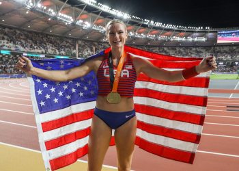 Moon and Kennedy Stage Epic Pole Vault Clash, Share Gold!
