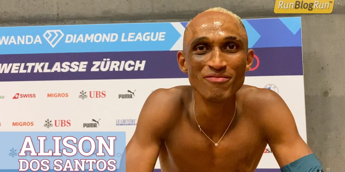 In the Mixed Zone: with Alison Dos Santos, Budapest World Championships, 400m hurdles!