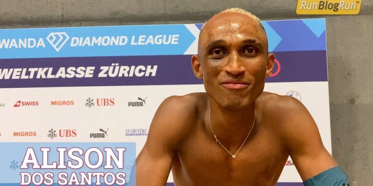 In the Mixed Zone: with Alison Dos Santos, Budapest World Championships, 400m hurdles!