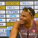In the Mixed Zone,   with Andre de Grasse,  2023 World Athletics Championships – Budapest