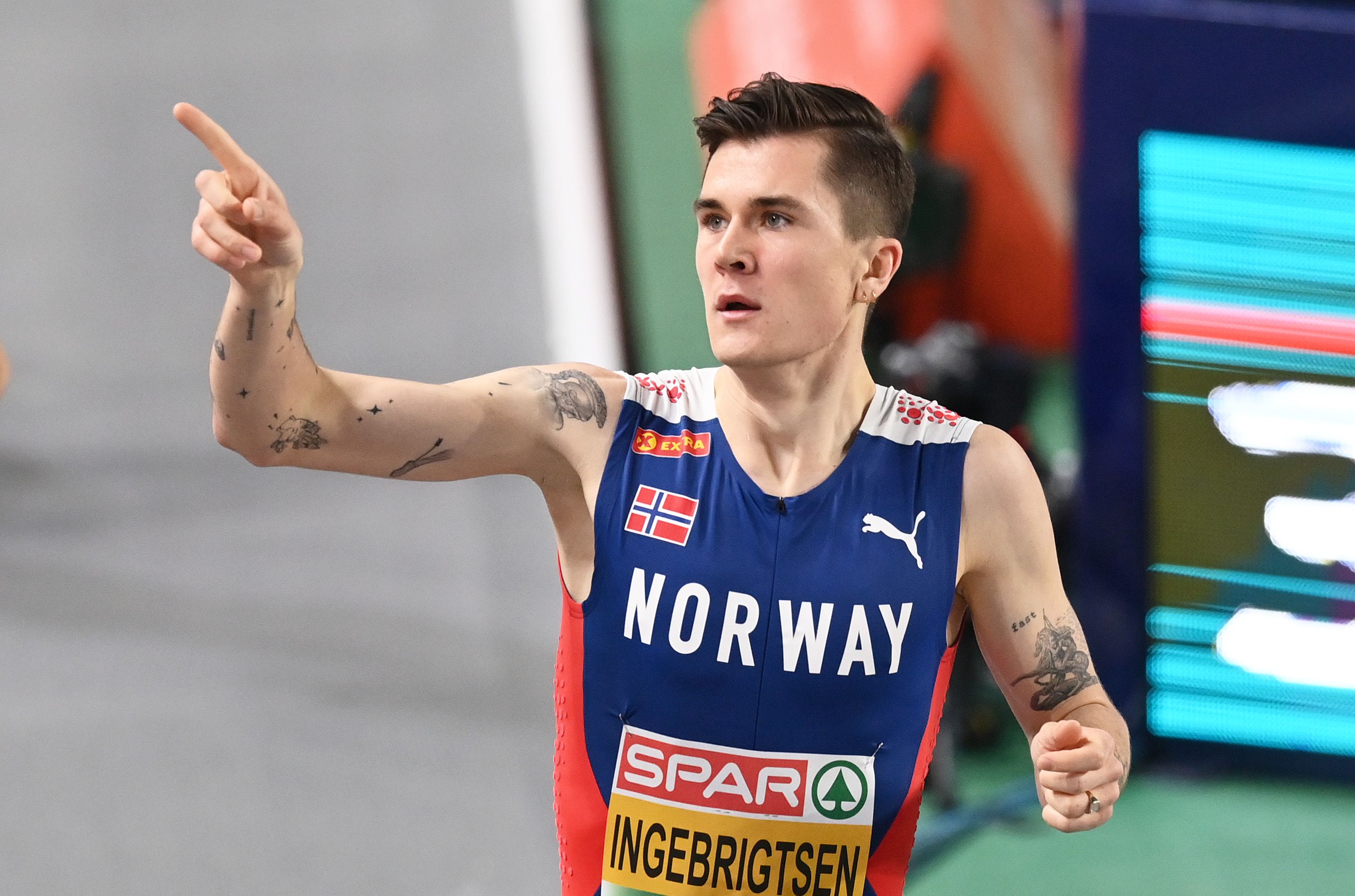Jakob Ingebrigtsen at the European Indoor Championships