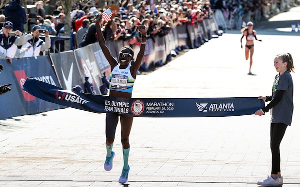 This Day in Track & Field History, February 29, 2024, Hayes Jones, Stacey Dragila, Aliphine Tuliamuk wins 2020 U.S. Olympic Trials, by Walt Murphy News and Results Service