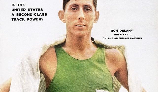 This Day in Track & Field History, February 23, 2024, Ron Delaney, Jim Beatty gets an autograph, by Walt Murphy’s News and Results Service