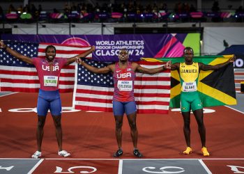 Big first day in Glasgow, Coleman, Crouser both take gold, Lyles takes silver, Jackson takes bronze