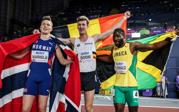 Oh what a 400 meter final for the Men! Doom breaks Warholm’s Ten year winning streak at the indoor two lapper!