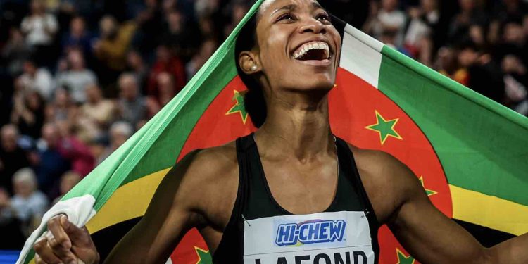 Thea LaFond gives Domenica its first medal at the World Indoors Glasgow 2024!
