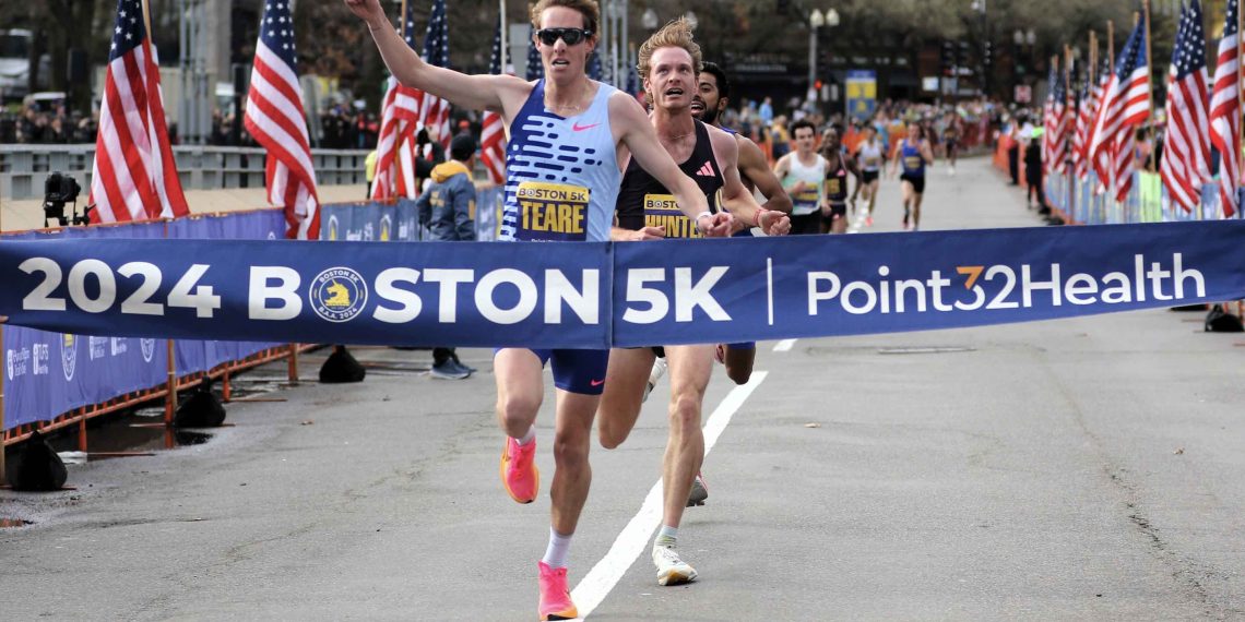 TEARE, TESFAY WIN BOSTON 5-K TO KICK OFF MARATHON WEEKEND