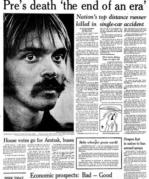 Coffee with Larry, May 30, 2024, Some thoughts on the late Steve Prefontaine