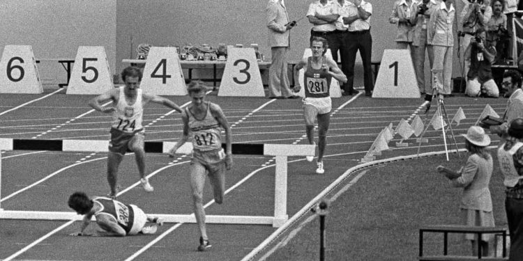 This Day in Track & Field–July 28, Jim Fuchs sets Shot Put WR (1949), Sandor Iharos sets 1500m WR (1955), Kate Schmidt sets Javelin AR (1972), by Walt Murphy News and Results Services , photo by Walt Murphy News and Results Services