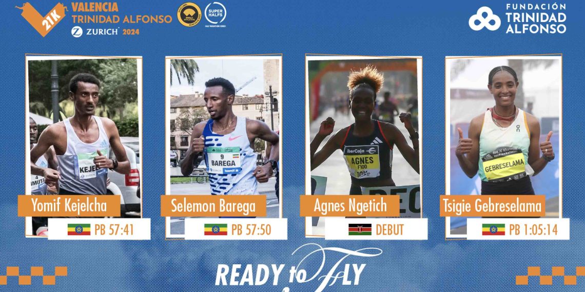 Kejelcha, Barega and Mateiko set to fly the fastest in the Valencia Half Marathon
