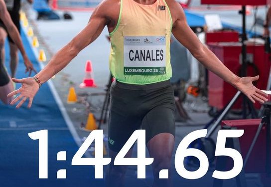 van der Weken 7.07 WL, Szymański 7.41 WL, Canales 1:44.65 WL, Zenoni 4:03.59 WL