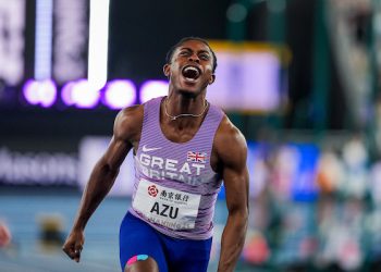 Jeremiah Azu World Indoor sprint champion.